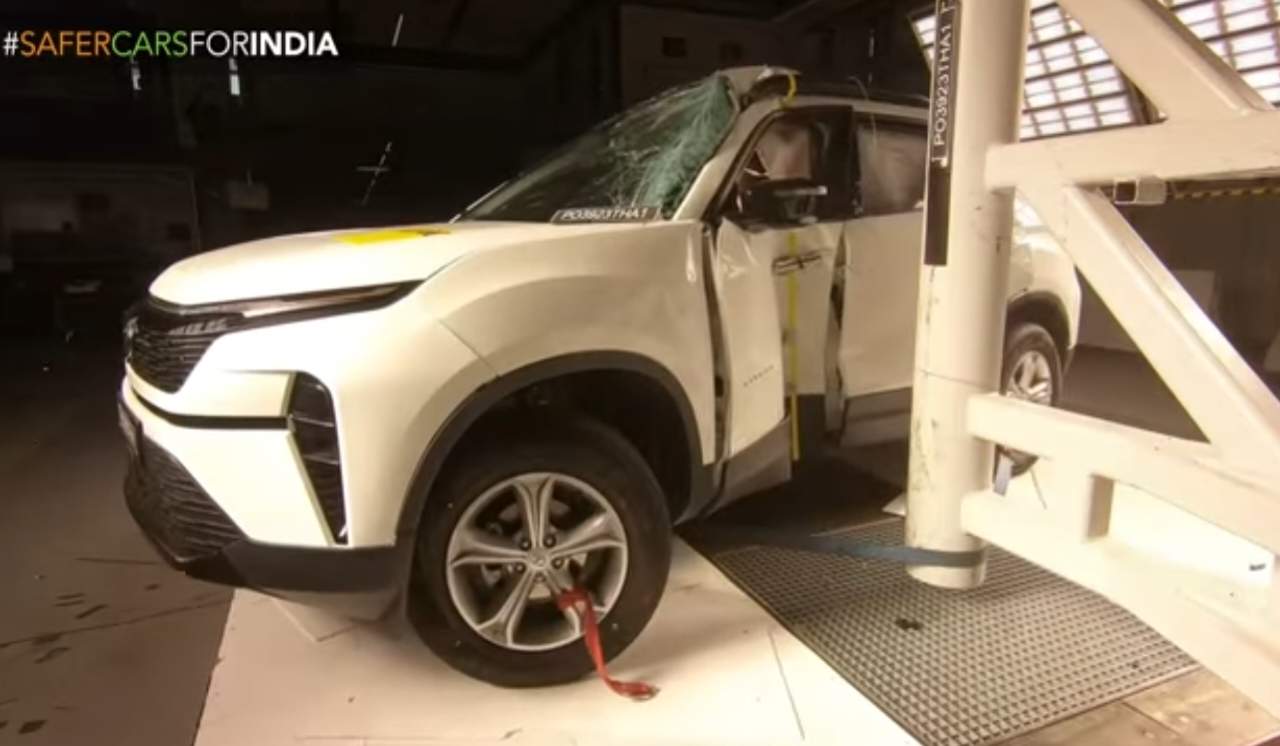 Tata Harrier EV crash test